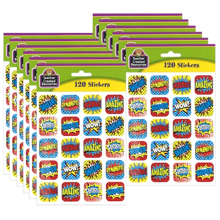 Teacher Created Resources Superhero Stickers, 1in, PK1440 TCR5570